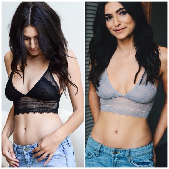 Other - ❗️CLOSING SALE❗️ Gray Scallop Lace  Bralette